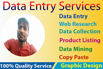 do data entry, copy paste, typing , data collection job