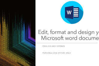 edit, format and design your microsoft word document