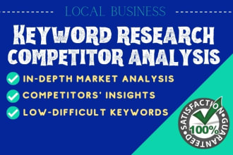 do SEO keyword research and competitors analysis for local business