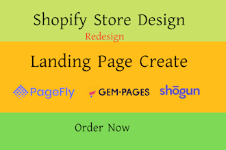 create a modern  shopify store or  website
