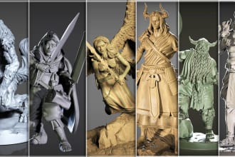 sculpt 3d miniatures  for 3d printing