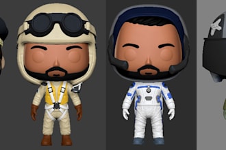 your custom 3d funko pop that you want ready to be printed