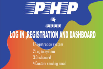 make login, registration system using PHP and ajax