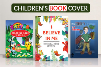 design children book cover and kindle cover, and illustrations