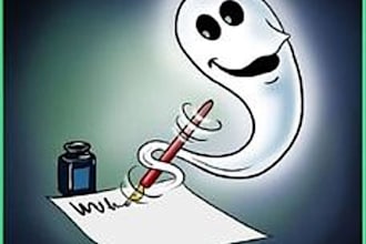 ghostwrite for you, 1 page of unique content or 500 words