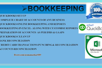 do bookkeeping and reconciliation in quickbooks and excel