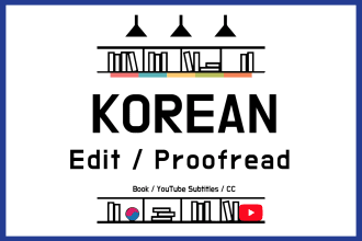 proofread and edit your korean documents