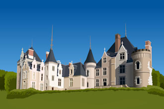 transform building construction vector illustration, house architecture vector