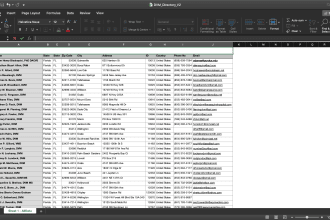 do data entry, email extraction, company info linked in