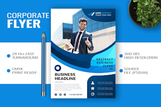 do professional quality flyer and poster within 24 hours