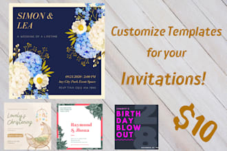 do customize template designs for your party invitations
