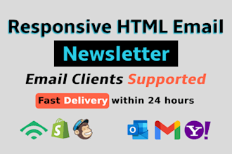 convert psd,pdf,png,jpg to HTML email template for your email marketing