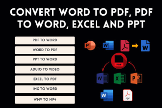 do data entry, all file conversions, copy paste and web research