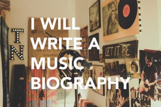 write a biography for your music