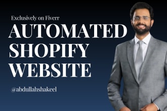 create shopify dropshipping store build automated ecommerce website design