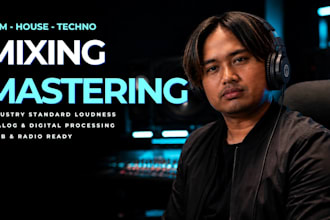 professionally mix and master your edm house or techno track