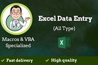 do excel data entry, data mining, copy past and typing jobs