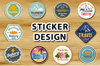 design sticker logo badge label decals and die cut