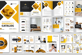 design product catalog, booklet brochure magazine and cover