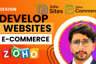 create responsive landing pages, website at zoho site,