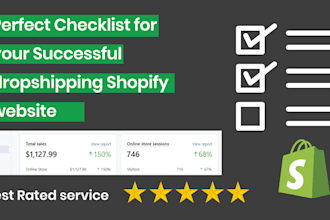provide a checklist for perfect shopify website