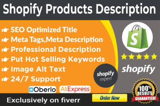 write shopify product description with SEO