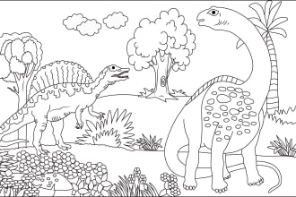 do unique coloring book page and book illustration for kids