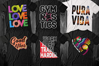 do trendy custom typography t shirt design