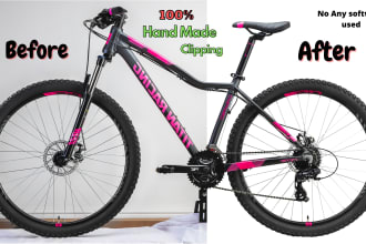 do bicycle image cutout and product image background removal