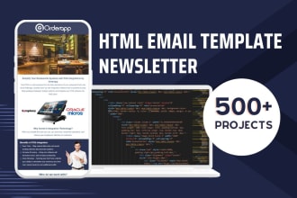design html email template or business promoting newsletter