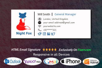 code clickable HTML email signature