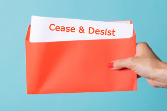 file a cease and desist letter to protect your IP