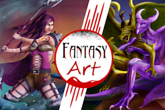 create stunning fantasy character illustrations for your project or media