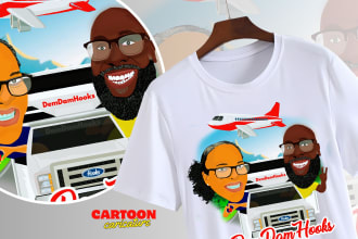 draw caricature cartoon for t shirt design from your photo