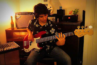 record energetic bass lines for pop punk and rock songs
