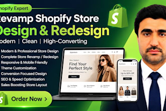 revamp shopify store design and redesign shopify website