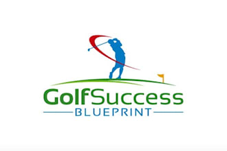 design golf success blueprint logo