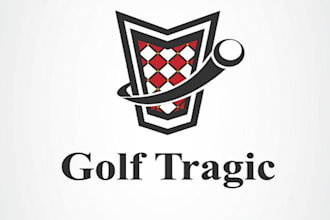 design golf tragic logo