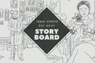 draw storyboard for film and animation