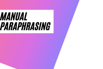 manually paraphrase, rewrite and edit your document