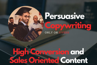 persuasive high conversion copywriting sales oriented