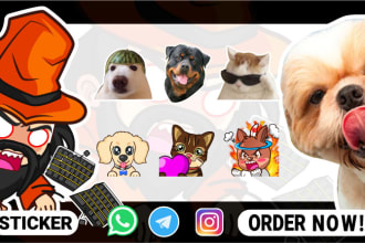 design sticker for kick, telegram, whatsapp instagram twitch