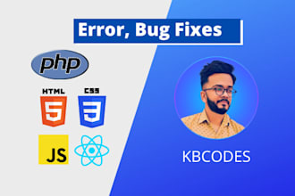 fix website or app errors and bugs