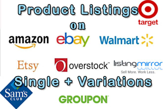 do listings on amazon, walmart, overstock, wayfair, groupon
