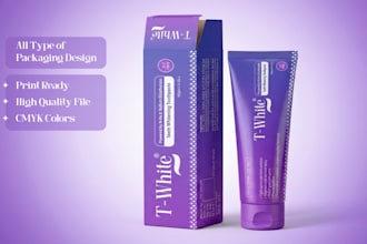 design packaging box and label for your product