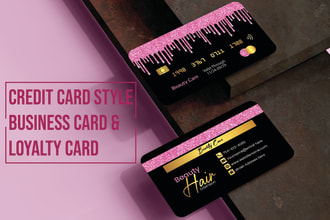 design credit card style business card or loyalty card