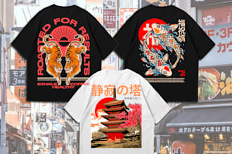 create unique tshirt design japan style clothing streetwear