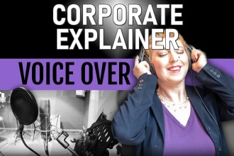 record corporate explainer video female voice over