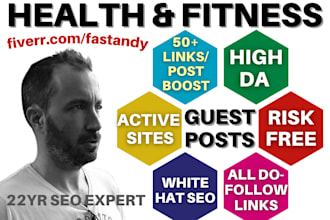 publish health fitness guest posts powered up with backlinks