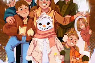draw a cute portrait of you, your loved ones or your family
